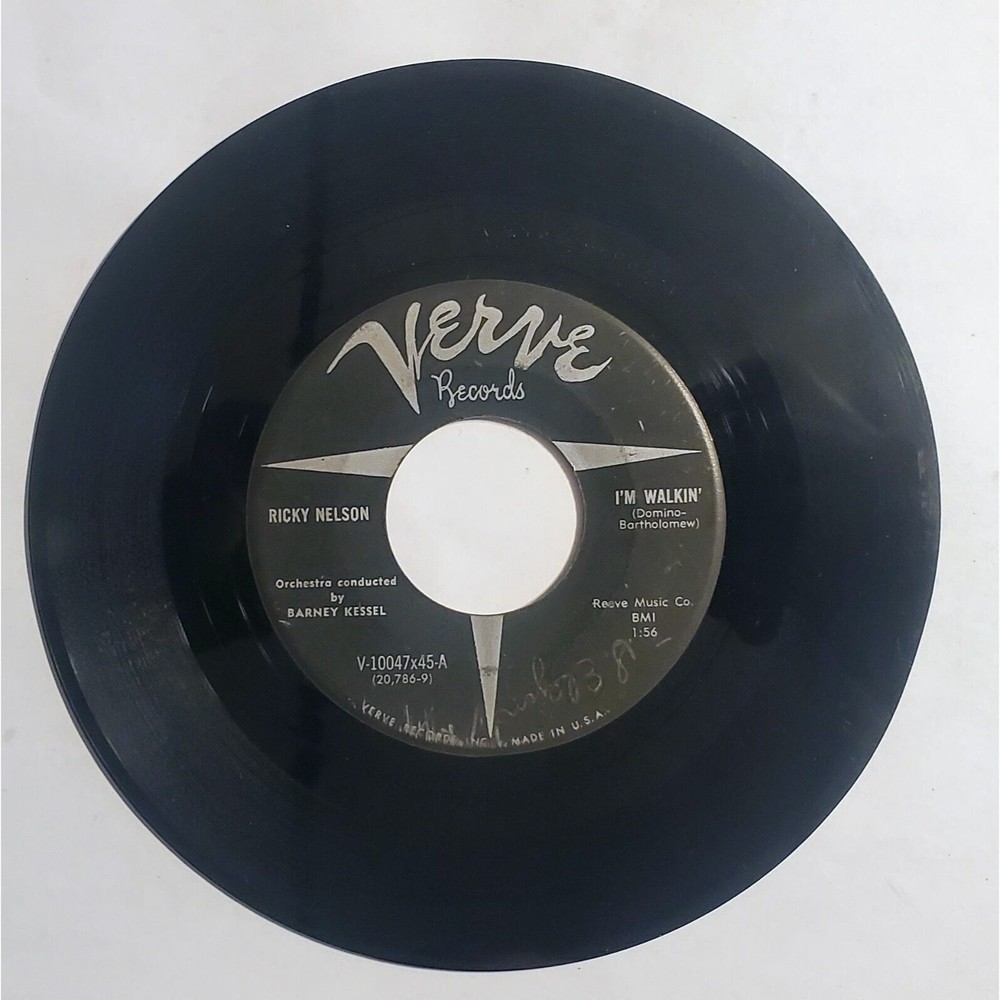 Ricky Nelson 7" 45 Record VERVE 10047 I'm Walking - A Teenager's Romance